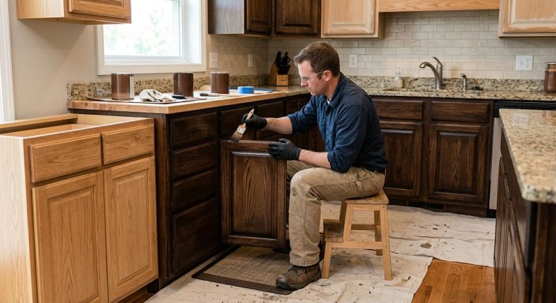 Kitchen Cabinet Staining in Indianapolis, IN